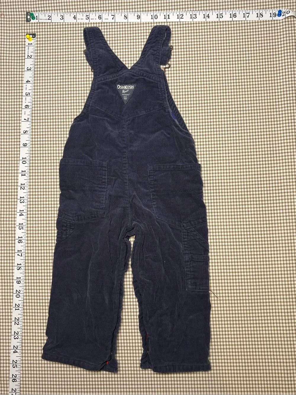 OshKosh Navy Corduroy Overalls 12 Months